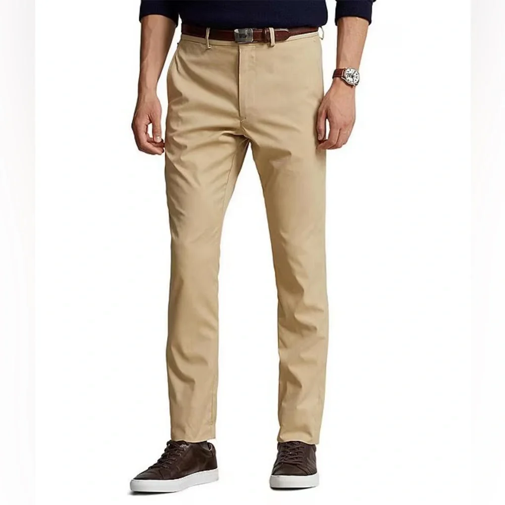 Polo Ralph Lauren Men's Performance Stretch Classic Fit Pants Khaki Tan 36 x 30